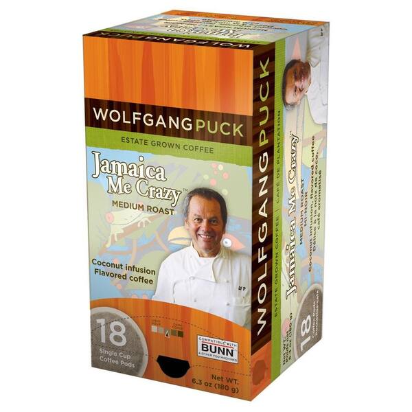 Wolfgang Puck Jamaica Me Crazy Single Cup Coffee Pods, 18-count-DISCONTINUED