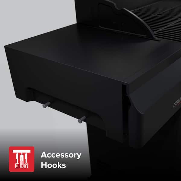 Gourmet Pro 5-Burner Dual Fuel Gas Grill in Graphite with Side Burner