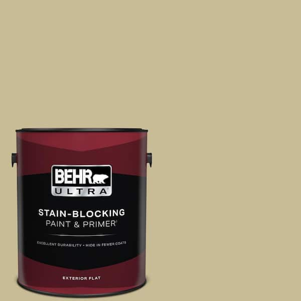 BEHR ULTRA 1 gal. #PPU8-09 Tea Bag Flat Exterior Paint & Primer