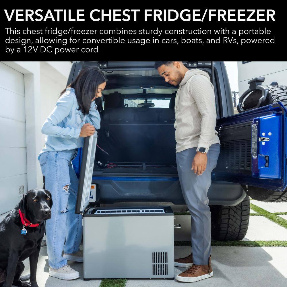 Gray Electric Portable Convertible Refrigerator Freezer