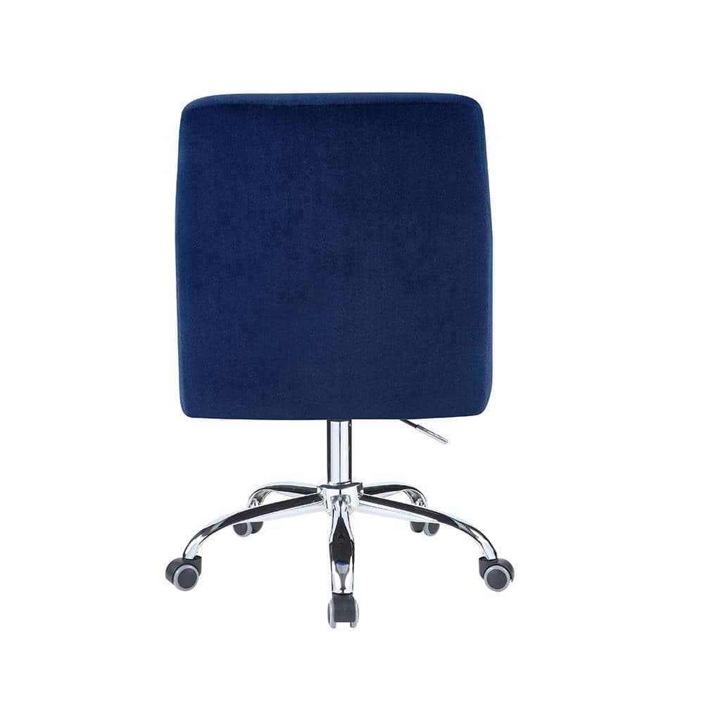38" Blue Mesh and Metal Swivel Office Chair