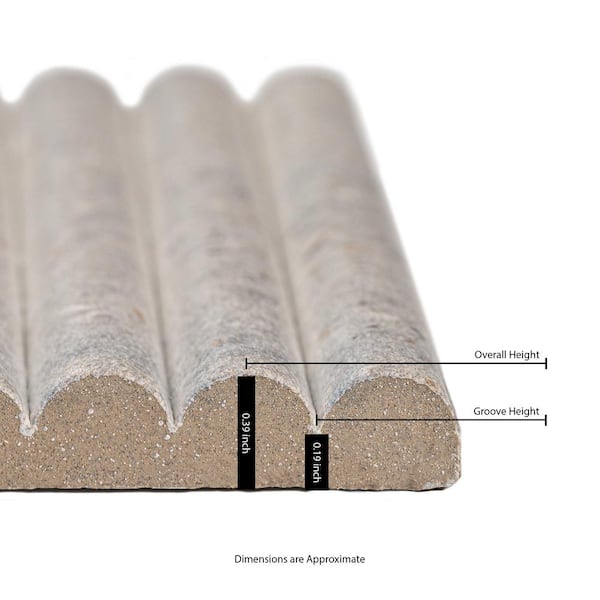 MSI Ramblas Gran Via 4.5 in. x 9 in. Matte Porcelain Fluted Subway