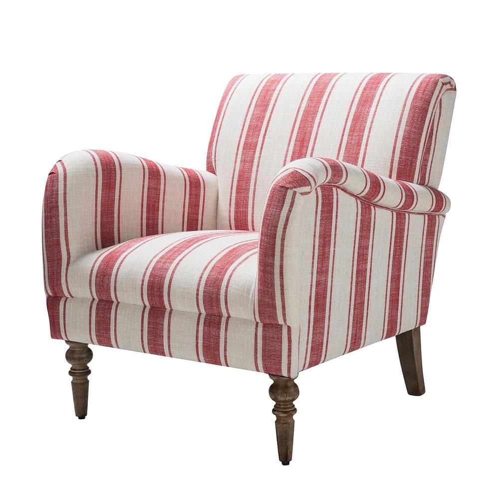 Red striped accent chair new arrivals