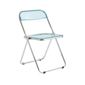 18.5 in. D x 16.33 in. W x 29.52 in. H Blue Metal Portable Folding Chair