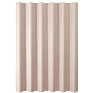 Heavy Duty Waffle Textured 72 in. W x 72 in. L Fabric Shower Curtain Sets in Blush Pink