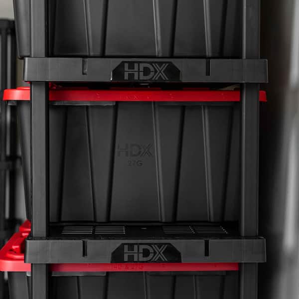 HDX 5-Tier Plastic Modular Garage Storage Shelving Unit in Black