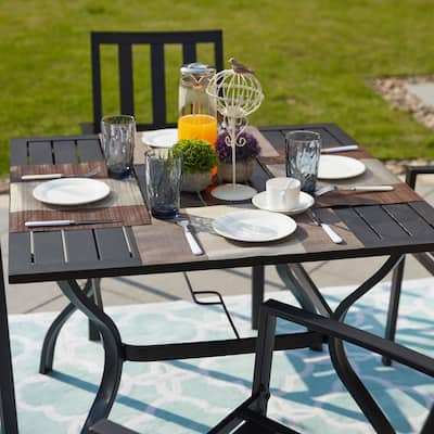 Umbrella Hole Patio Tables, Faux Stone Patio Table Top Replacement