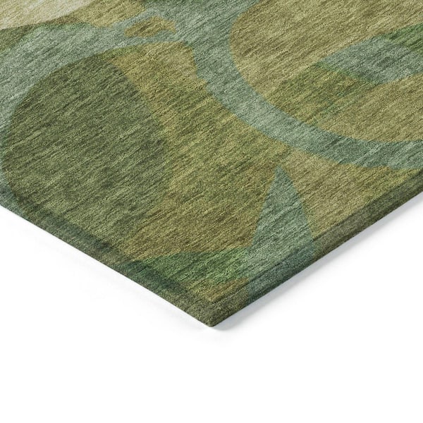 Chantille Machine Washable Indoor/Outdoor Abstract ACN2167 Green 9 ft. x 12 ft. Area Rug