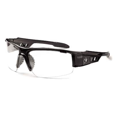Skullerz Dagr Black Anti-Fog Safety Glasses, Clear Lens - ANSI Certified