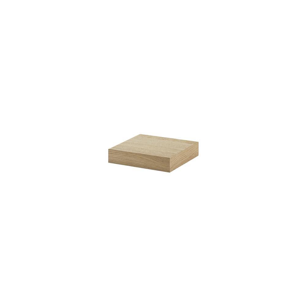 BIG BOY 9.8 in. x 9.8 in. x 2 in. Oak Brushed Veneer MDF Floating Decorativ