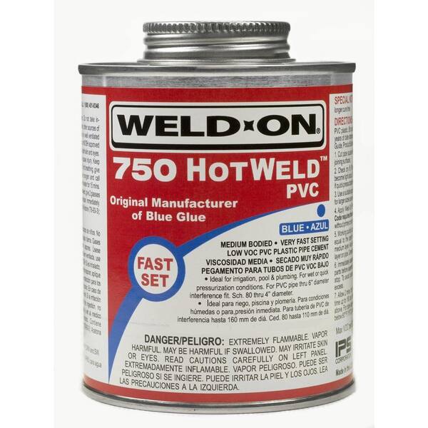 Weld-On 16 oz. PVC 750 Hot Weld Cement in Blue