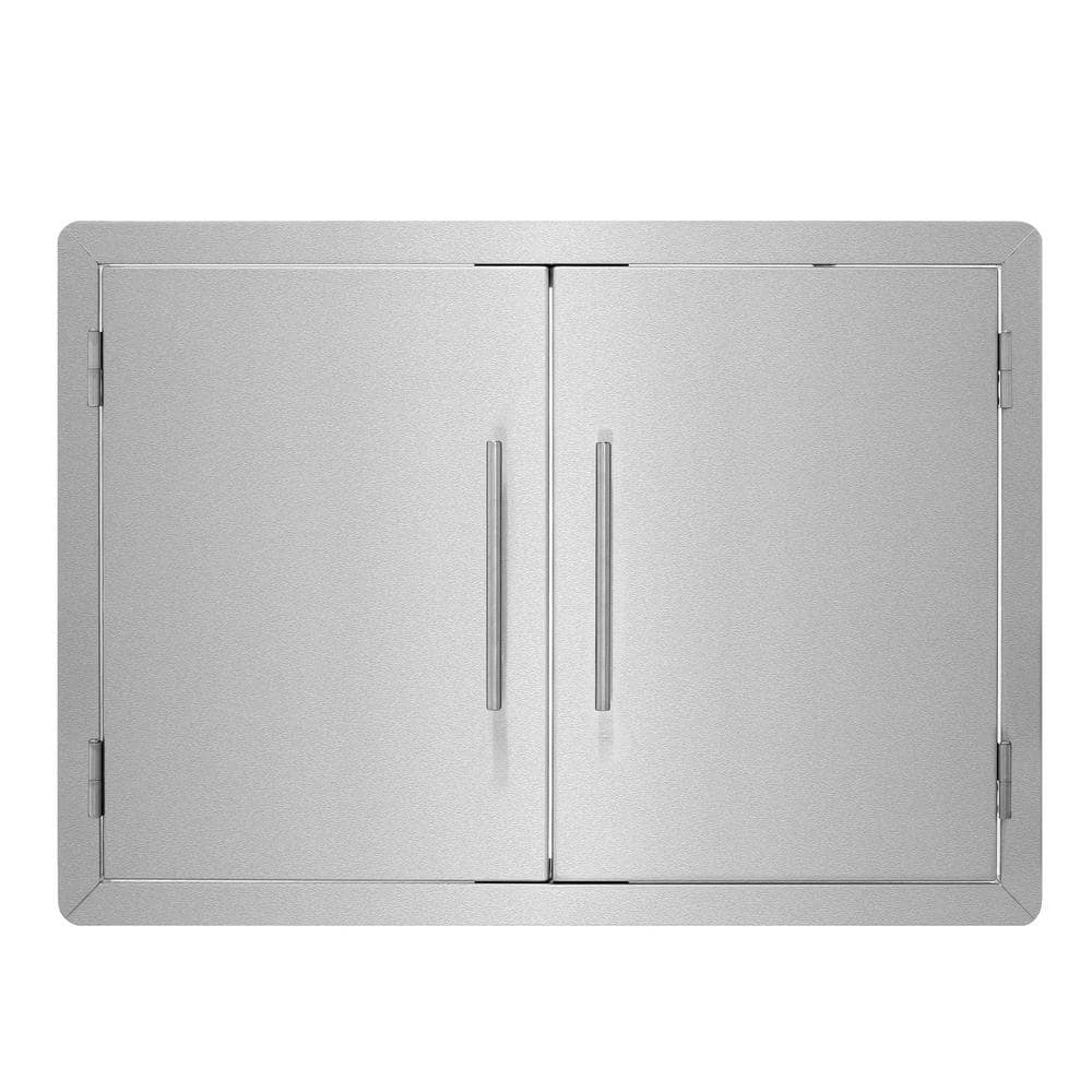 30 in. Stainless Steel Single Face Outdoor BBQ Grill Double Access Door Pan