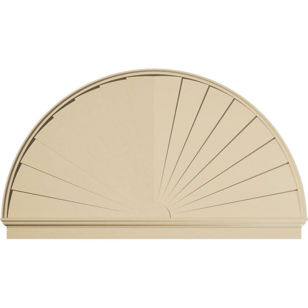 84 in. W x 48-3/4 in. H x 2-3/4 in. P Half Round Sunburst Signature Urethane Combination Pediment, Primed Tan price history on PriceWatchPro