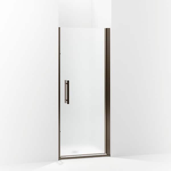 STERLING Finesse Peak 33 in. x 67 in. Frameless Pivot Shower Door in Deep Bronze