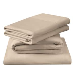 TEMPUR-breeze Cooling Sandstone Queen Tencel Lyocell and Nylon Sheet Set