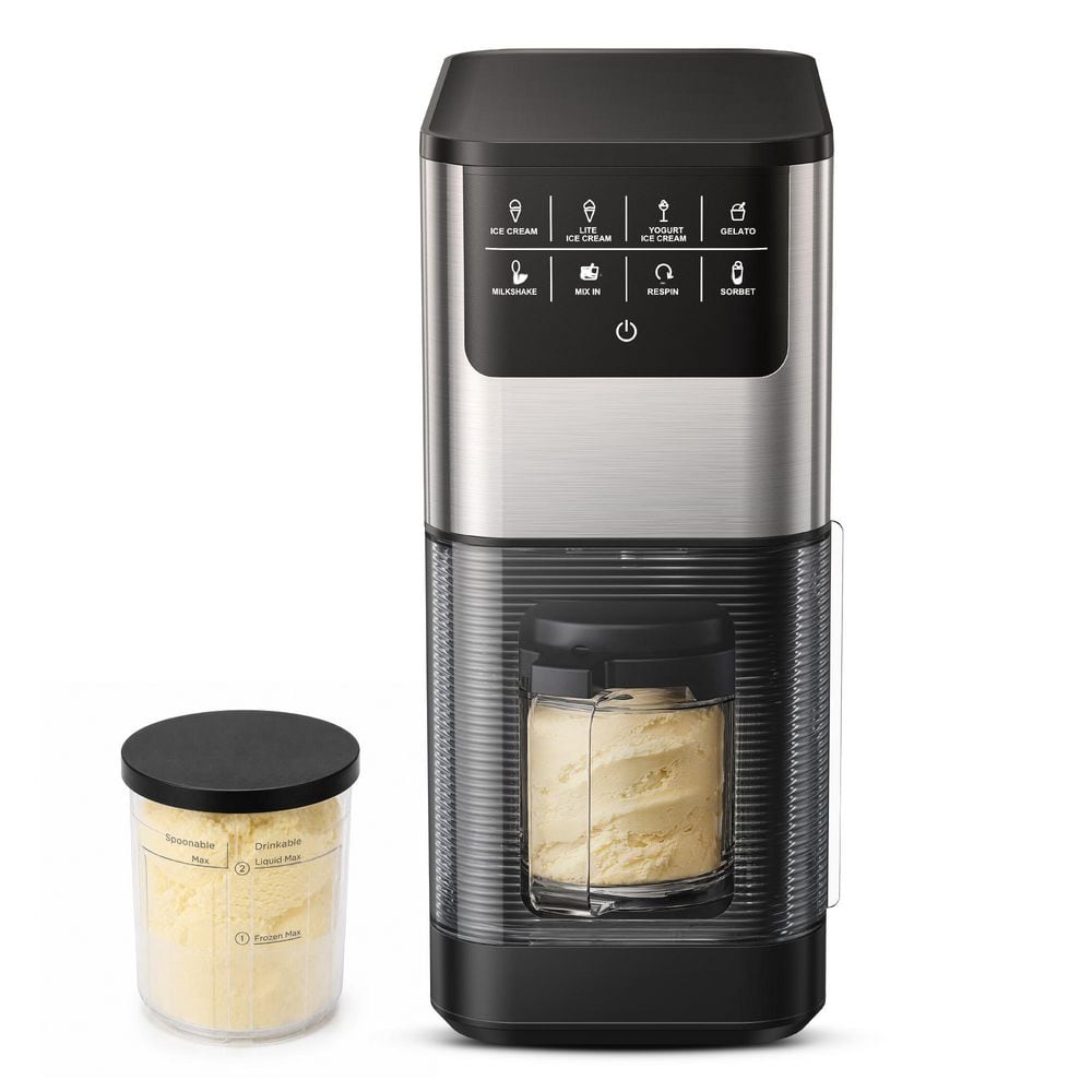 ICE CREAM MAKER SiSi アイスクリームメーカー SIMZLIFE 1 Qt. Black 8-in-1 Ice Cream Maker with Gelato, Sorbet