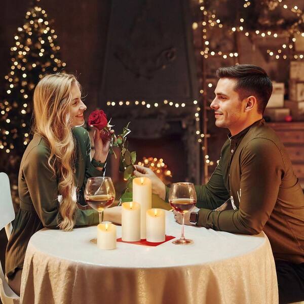 Ivory Battery Powered Unscented Plastic LED Flameless Candles with