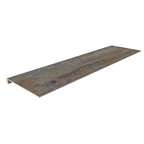 Indoor Flooring Vinyl Stair Tread in Grizzly Bear Brown (4-Pieces)