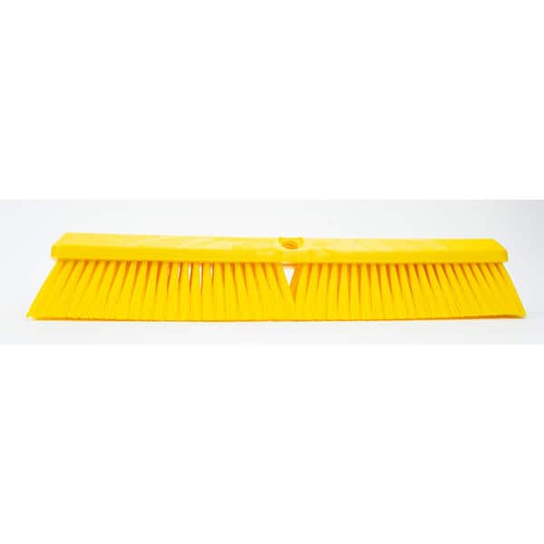 Unbranded Sparta 18 in. Yellow Polypropylene Push Broom Head (12-Pack)