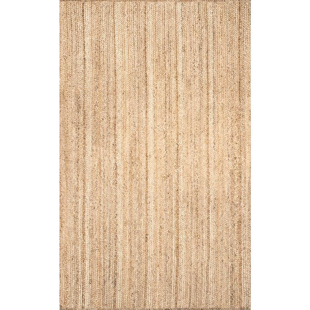 nuLOOM Rigo Chunky Loop Jute Tan 10 ft. Farmhouse Round Rug TAJT03-R10010 -  The Home Depot