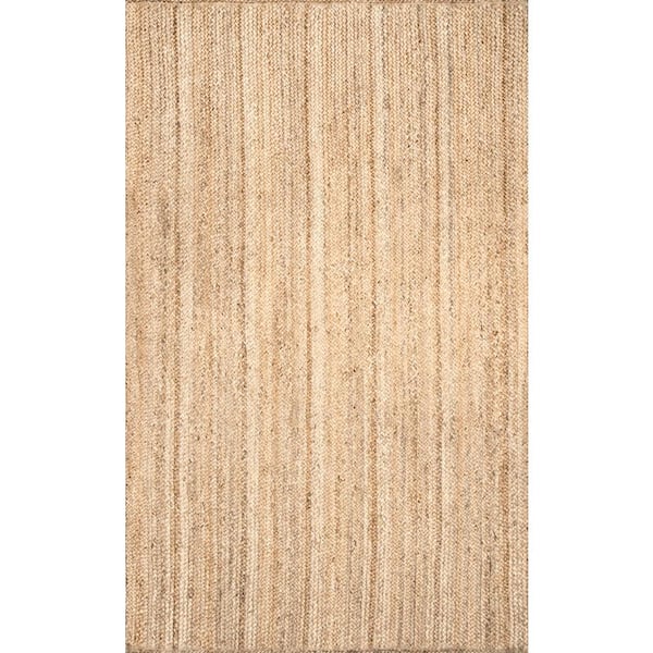nuLOOM Rigo Chunky Loop Natural Jute Tan 12 ft. x 15 ft. Area Rug