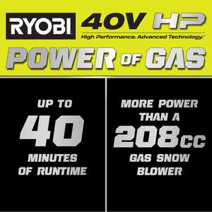 40V HP Brushless Whisper Series 21 in. Single-Stage Cordless Battery Snow Blower with (2) 7.5 Ah Batteries & Charger
