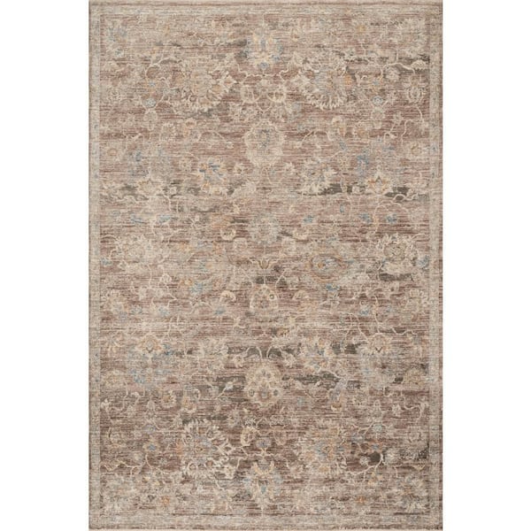 Halima Traditional Vintage Floral Brown 5 ft. x 8 ft. Indoor Area Rug