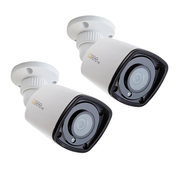 Q-SEE QTN8098B-2 Wired 5.0-Megapixel IP HD Add-on Bullet Security Camera with Color Night Vision (2-Pack)