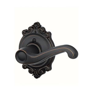 Flair Aged Bronze Right Handed Dummy Door Handle with Brookshire Trim