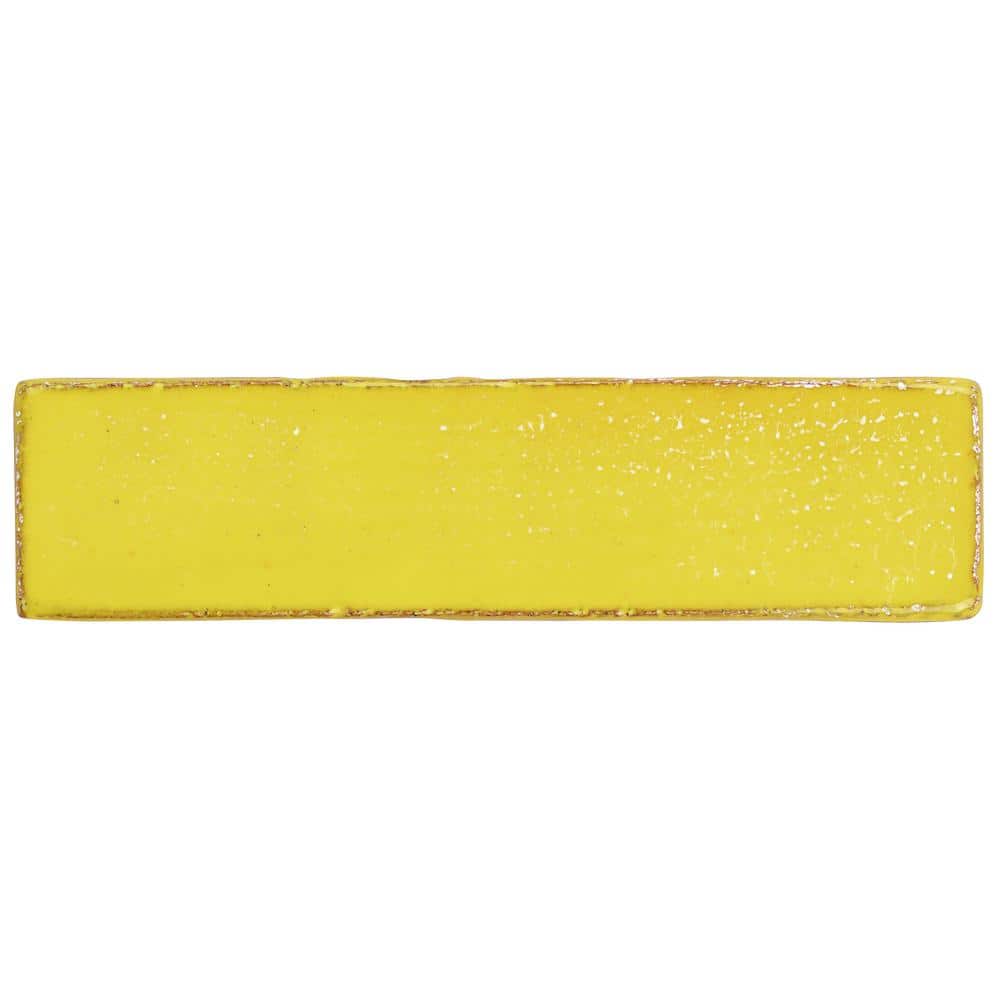 Orion 2" x 8" Yellow Glossy Ceramic Subway Tile