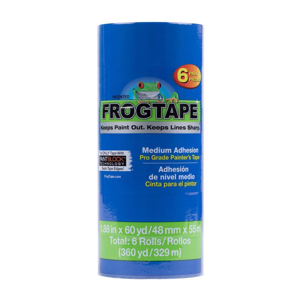 FrogTape 1.88 in. x 60 yds. Blue Painter's Tape with PaintBlock (6-Pack)  242752 - The Home Depot