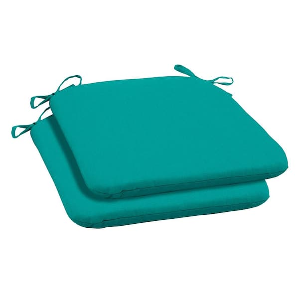 ARDEN SELECTIONS 19 x 18 Surf Teal Outdoor Seat Cushion (2-Pack)