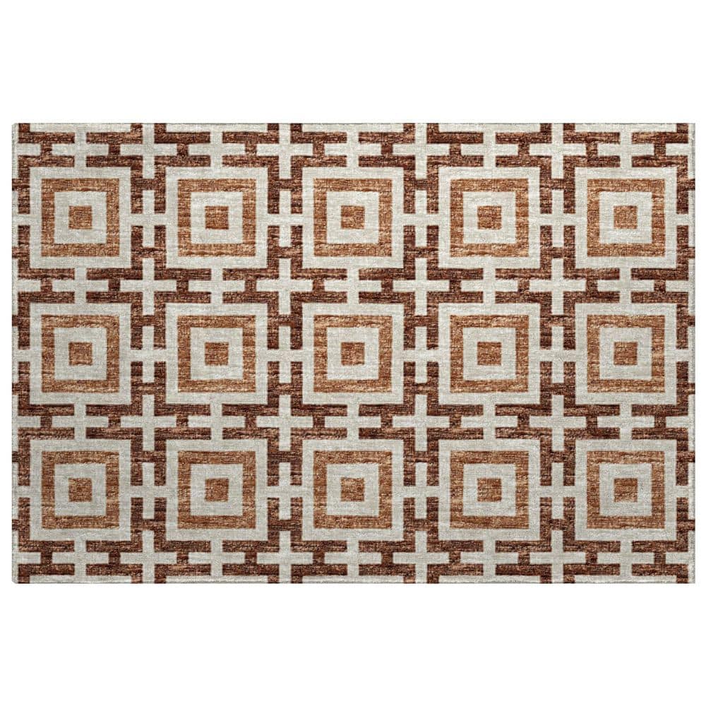 Dream Shag Premium Machine Washable Abstract ADS139 Paprika 2 ft. x 3 ft. Accent Rug price history on PriceWatchPro