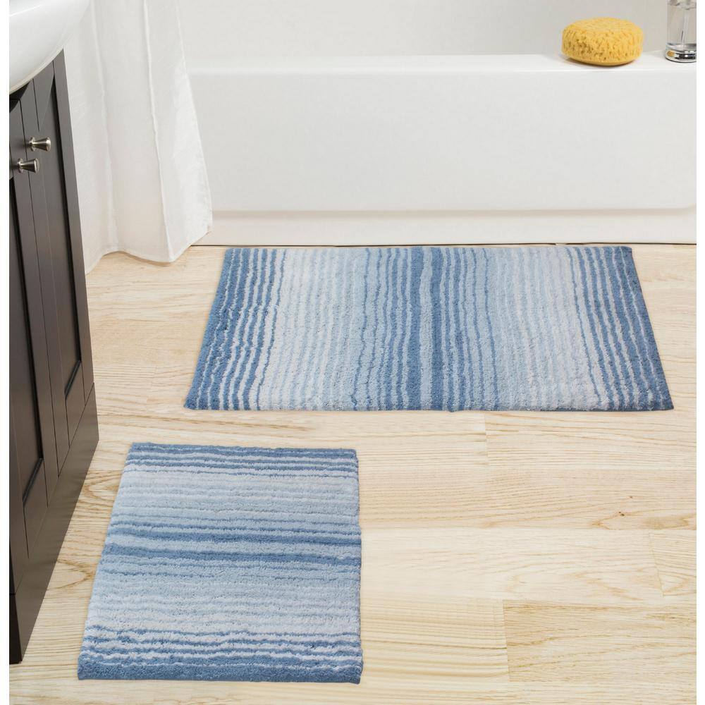 100% Cotton Gradiation Collection Machine Washable 2-Piece Set(S+M), Blue price history on PriceWatchPro