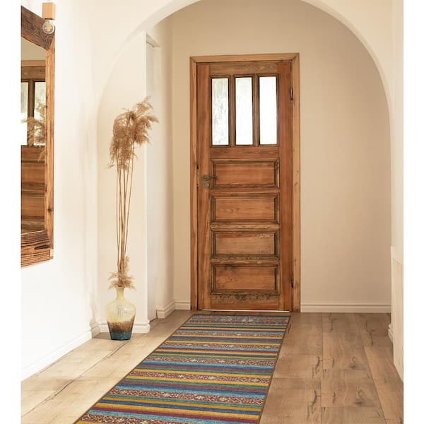  Machine Washable Modern Solid Design Non-Slip Rubberback 2x3  Traditional Area Rug for Entryway, Bedroom, Kitchen, Bathroom, 2'3 x 3',  Brown : Home & Kitchen