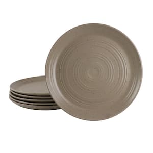 Milbrook 6-pieces 10 in. Round Stoneware Dinner Plate Set in Mocha