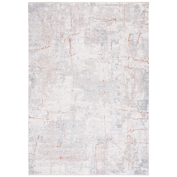 SAFAVIEH Marmara Beige/Blue Rust 8 ft. x 10 ft. Abstract Distressed Area Rug