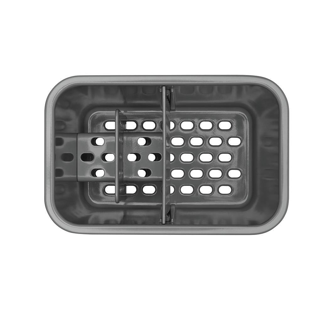 Compact Stainless Steel Sink Caddy with Plastic Inserts