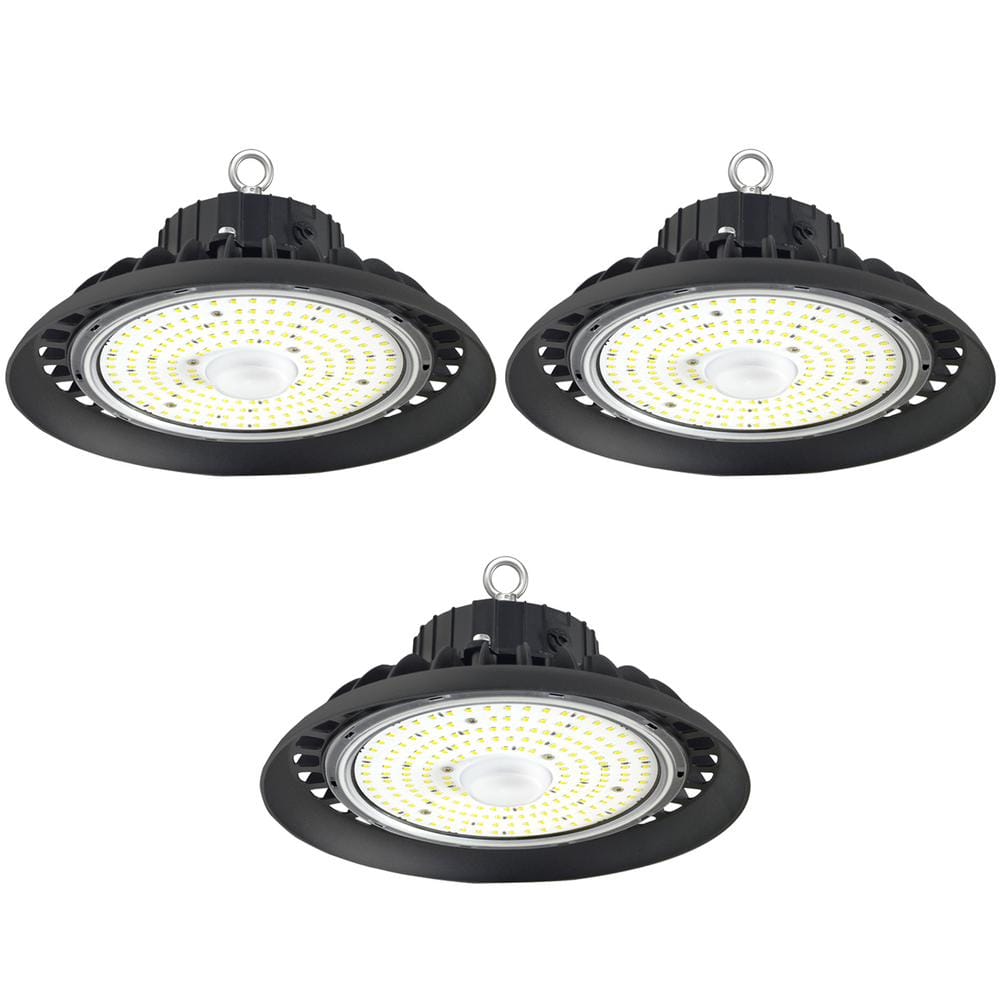 150W Integrated LED Dimmable Black High Bay Light, 24000LM 5000K Daylight, Commercial UFO High Bay Light, IP65, (3-Pack) price history on PriceWatchPro