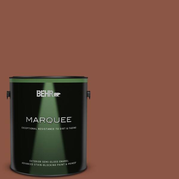BEHR MARQUEE 1 gal. #S180-7 True Copper Semi-Gloss Enamel Exterior Paint & Primer