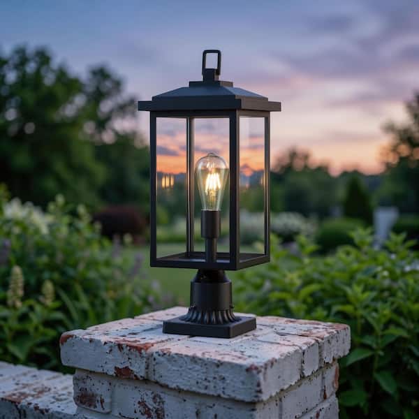 Acclaim Lighting Acorn 1-Light Matte Black Outdoor Post-Mount