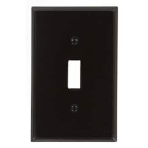 1-Gang 1-Toggle Midway Size Plastic Wall Plate, Brown
