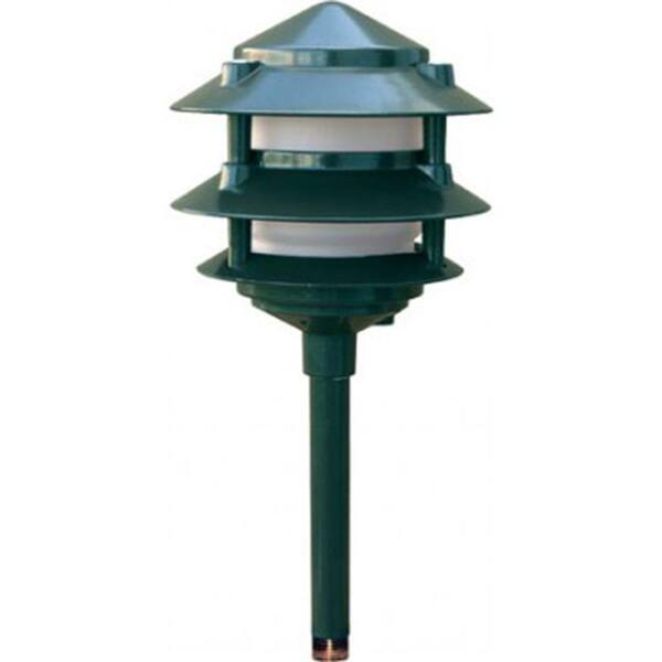 Filament Design Corbin 1-Light Green 3-Tier Pagoda Outdoor LED Pathway Light