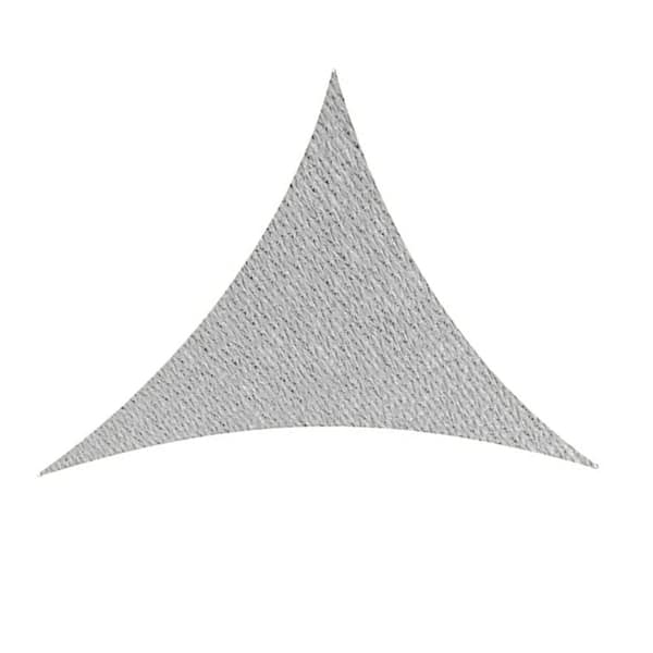 Unbranded 10 ft. x 10 ft. x 10 ft. Stain Resistant Gray Triangle Sun Shade Sail Canopy UV Block for Patio Outdoor Activities