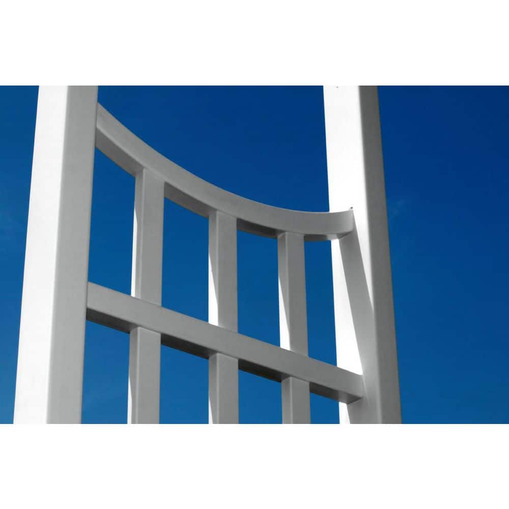 Florence White Vinyl Arched Garden Arbor