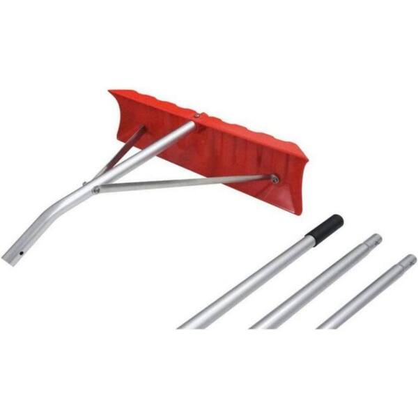 Original Snow Rake 62 in. Aluminum Extended Handle, with 6 x 23 in. Poly-Blade Tablets ...