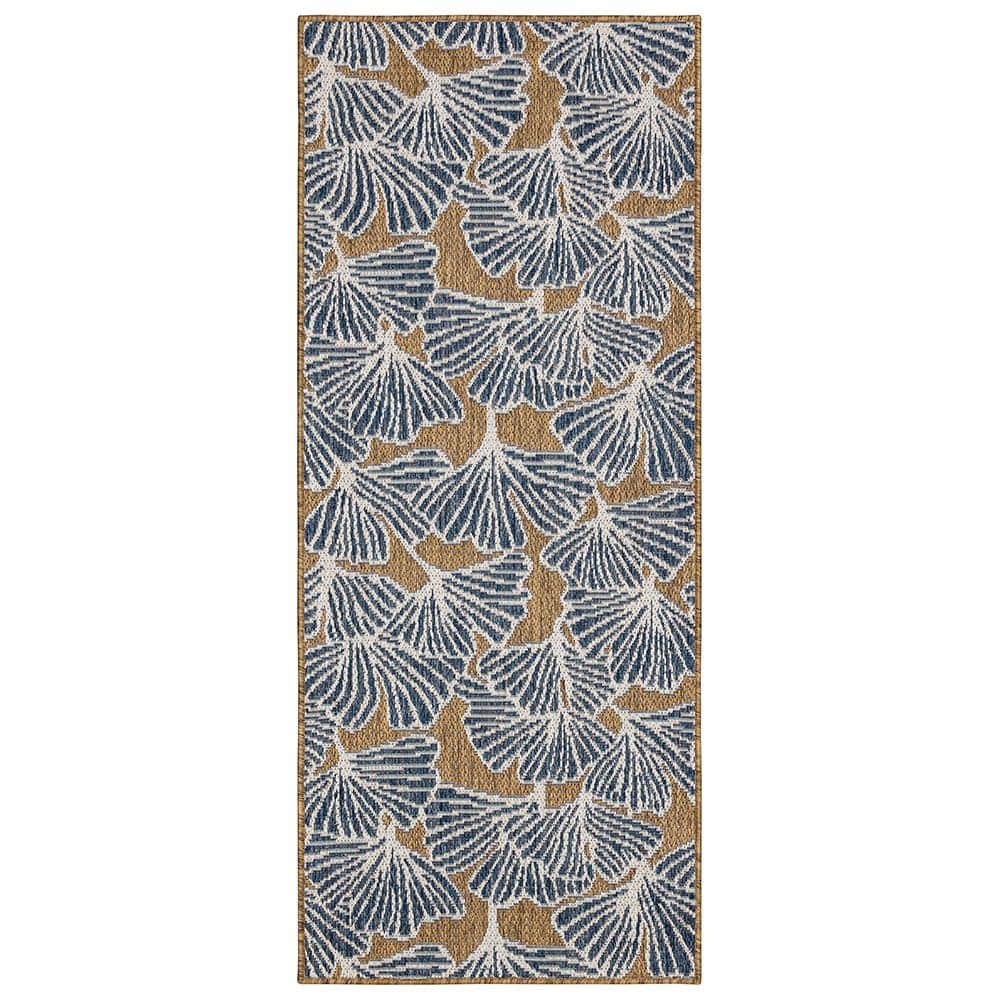 Mohawk Home Harbour Blossoms Navy 2 ft. 6 in. x 6 ft. Floral Indoor ...