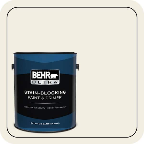BEHR ULTRA 1 gal. #12 Swiss Coffee Satin Enamel Exterior Paint & Primer