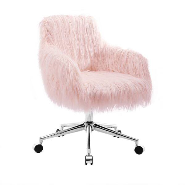 pink upholstered office chair