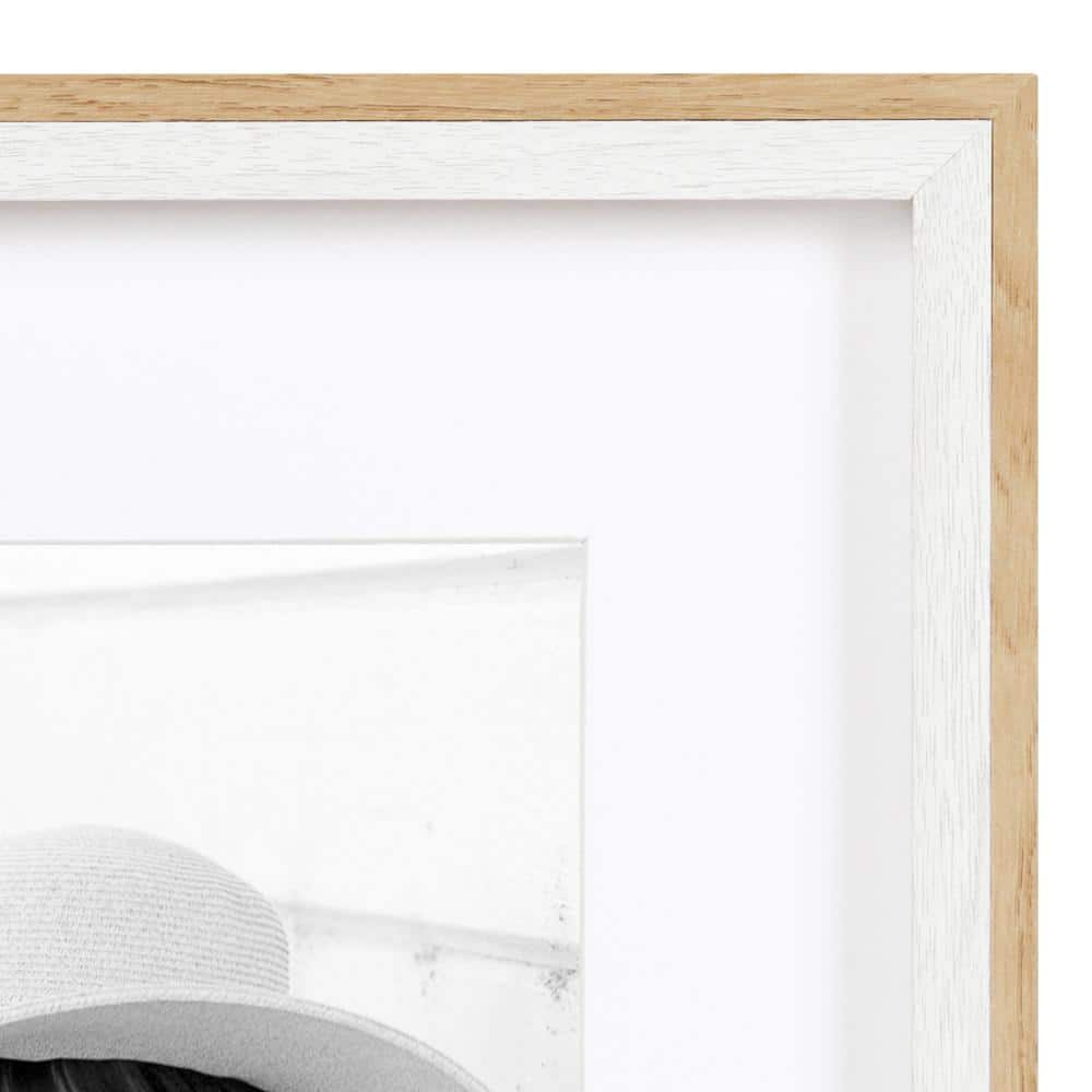 White and Natural Wood 14x18 Picture Frame Set of 3